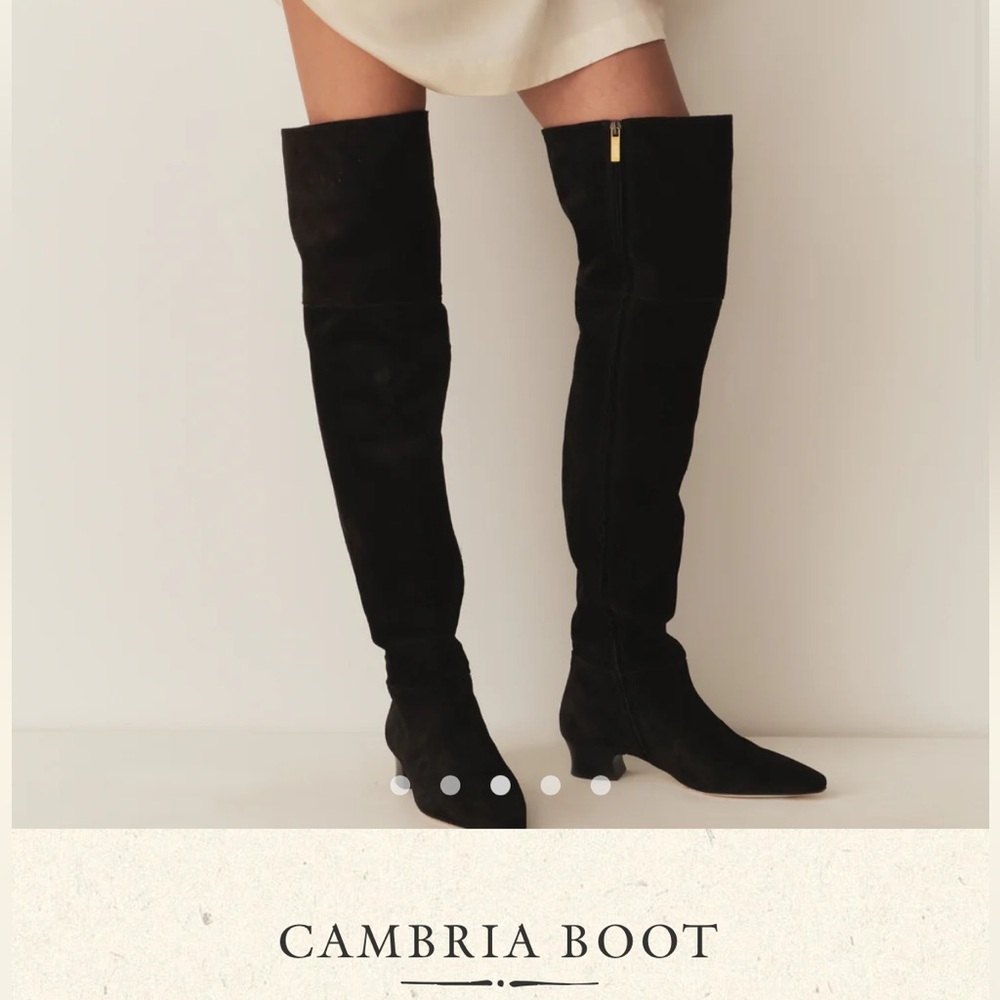 DOEN Cambria Boot in Black Suede Size 39 NIB